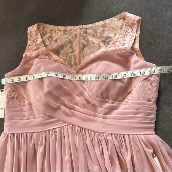 Women’s Pink Chiffon Full Length Mother of Bride Bridesmaid Formal Dress 16 NWT - Picture 9 of 11